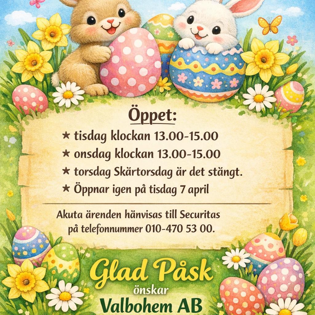 öppet över påsk med kaniner och påskägg