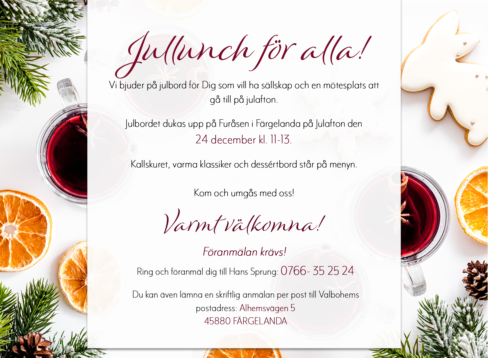 Inbjudan till jullunch
